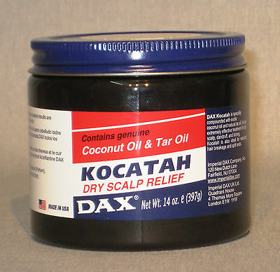 DAX KOCATAH DRY SCALP RELIEF W COCONUT OIL & TAR OIL 14.oz(397g) made in  usa