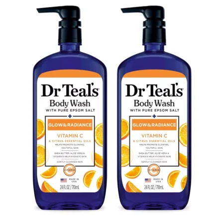 Dr Teal's Body Wash with Pure Epsom Salt Glow & Radiance with Vitamin C and Citrus