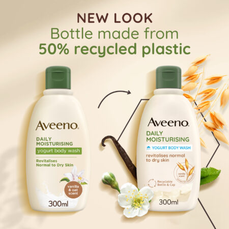 AVEENO DAILY MOISTURISING YOGURT BODY WASH, VANILLA & OAT SCENT